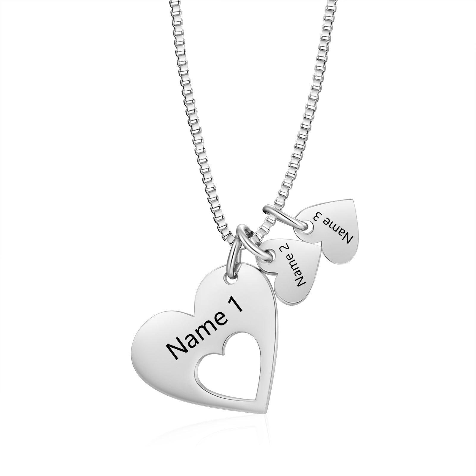 Engraved Name Heart Necklace by cmoffer