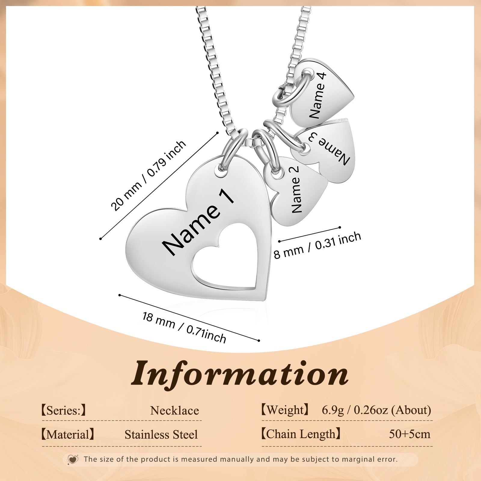 Engraved Name Heart Necklace by cmoffer