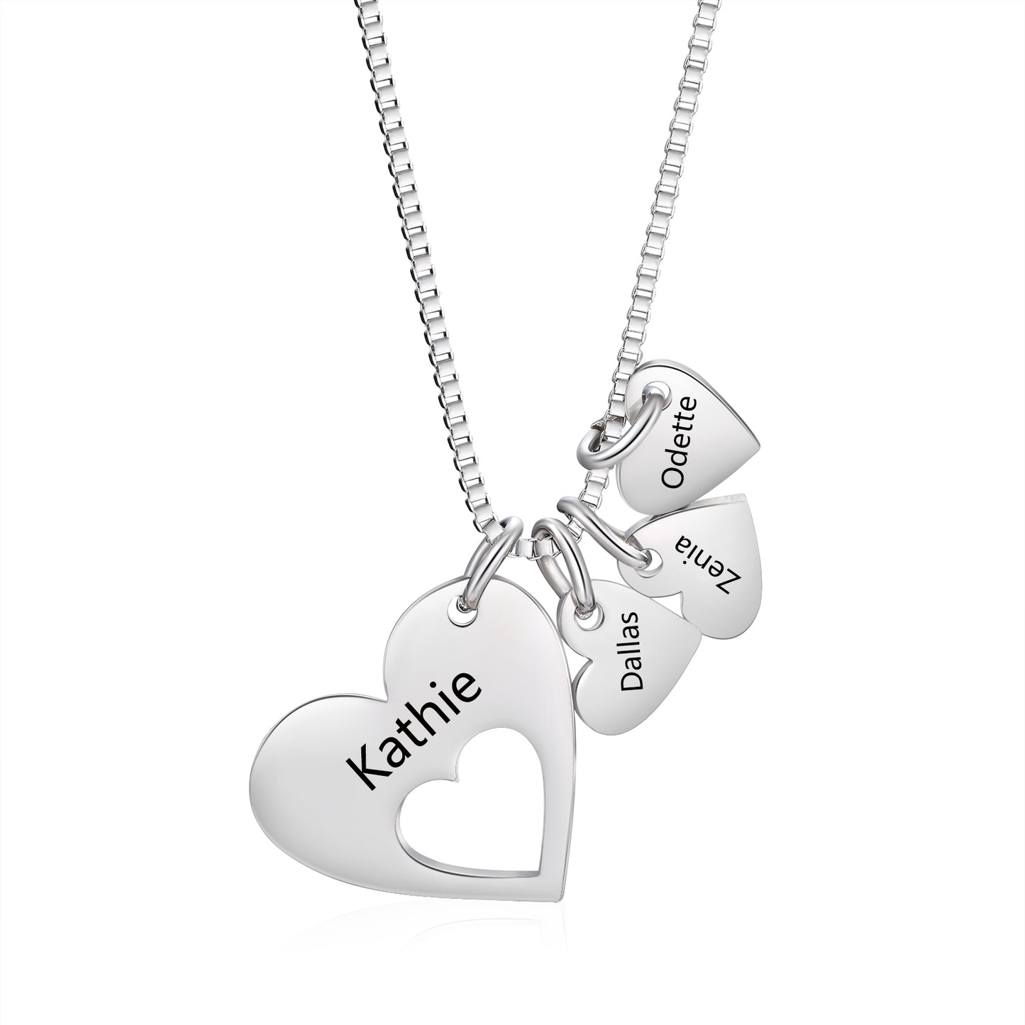 Engraved Name Heart Necklace by cmoffer