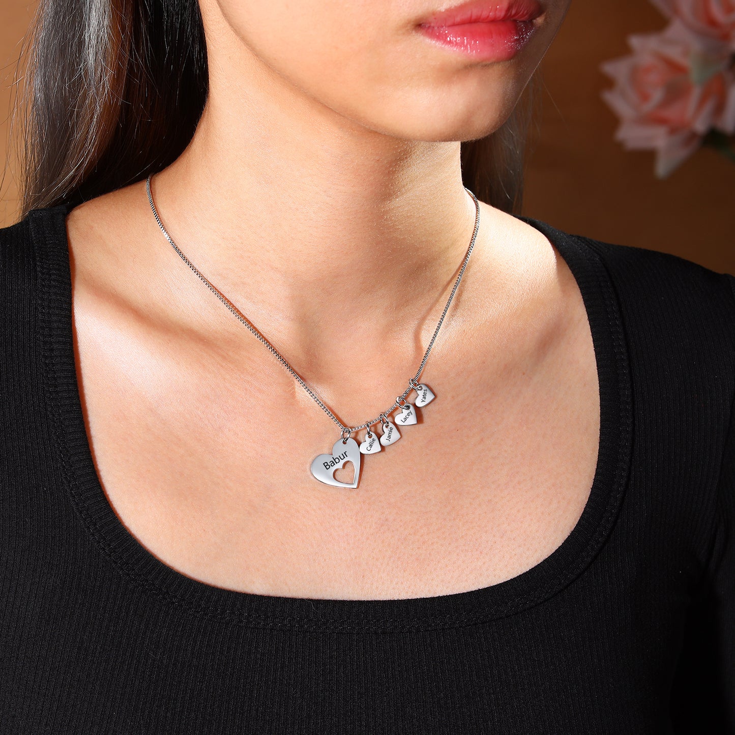 Engraved Name Heart Necklace by cmoffer