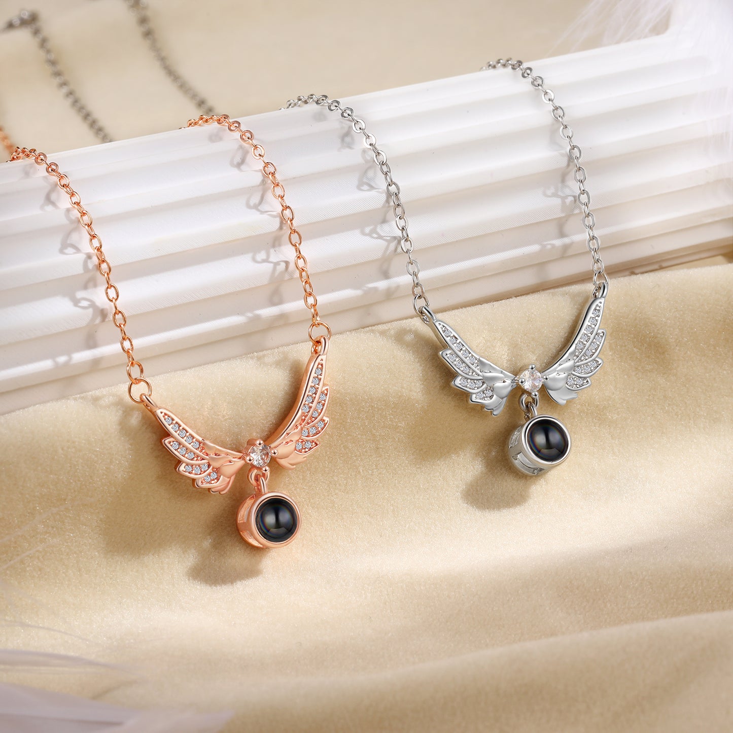 Custom Photo Projection Necklace by cmoffer