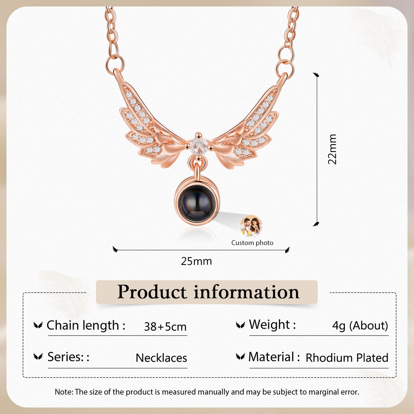 Custom Photo Projection Necklace by cmoffer