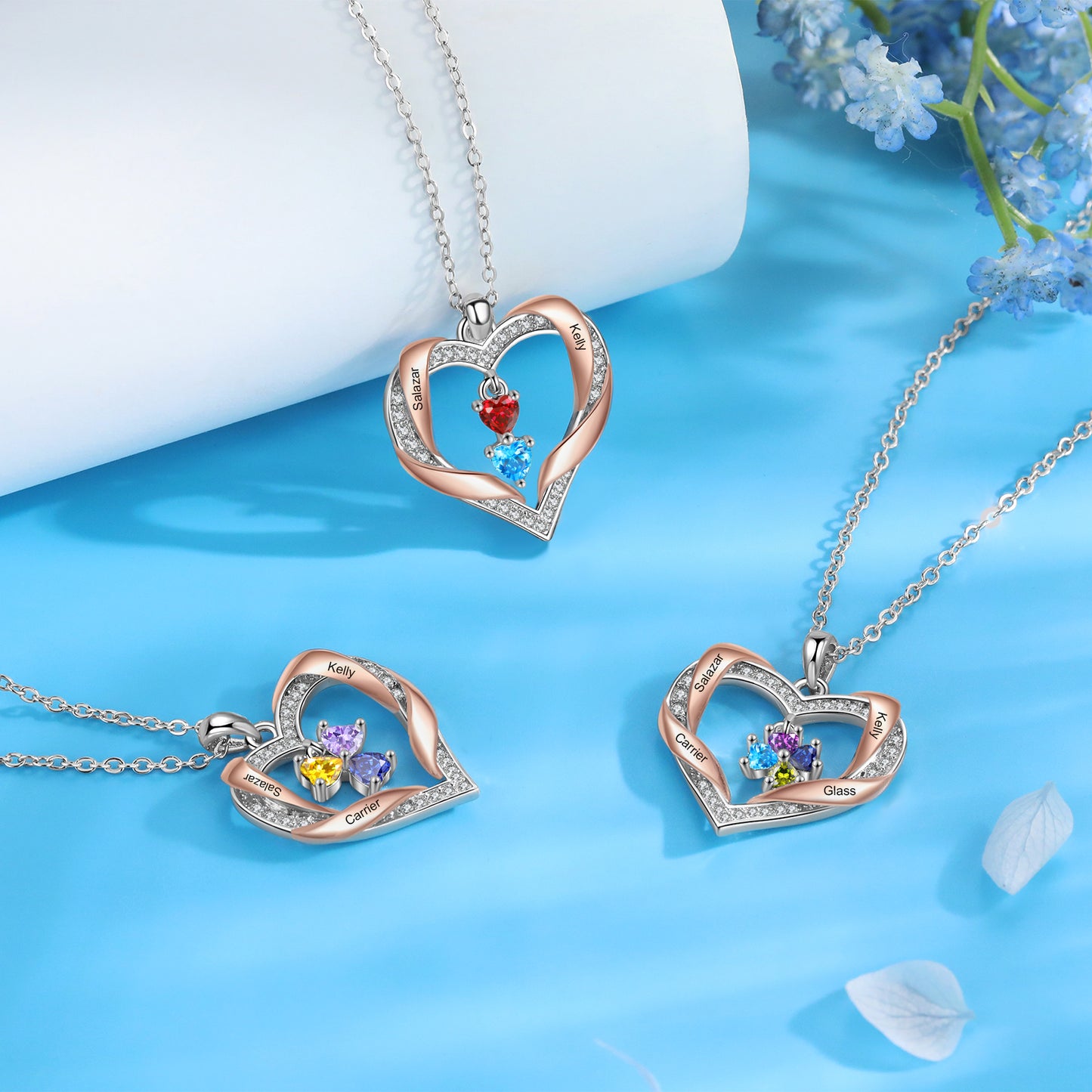 Brass Birthstone Necklace