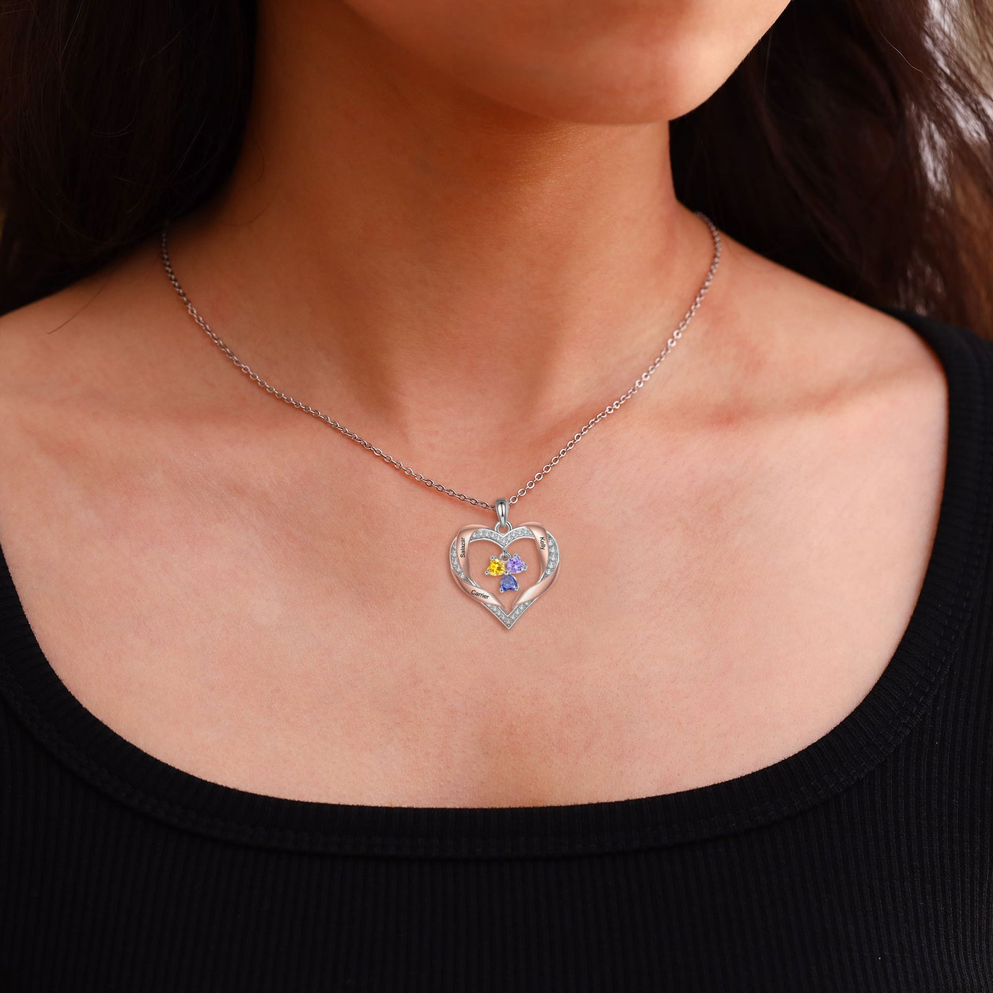 Brass Birthstone Necklace