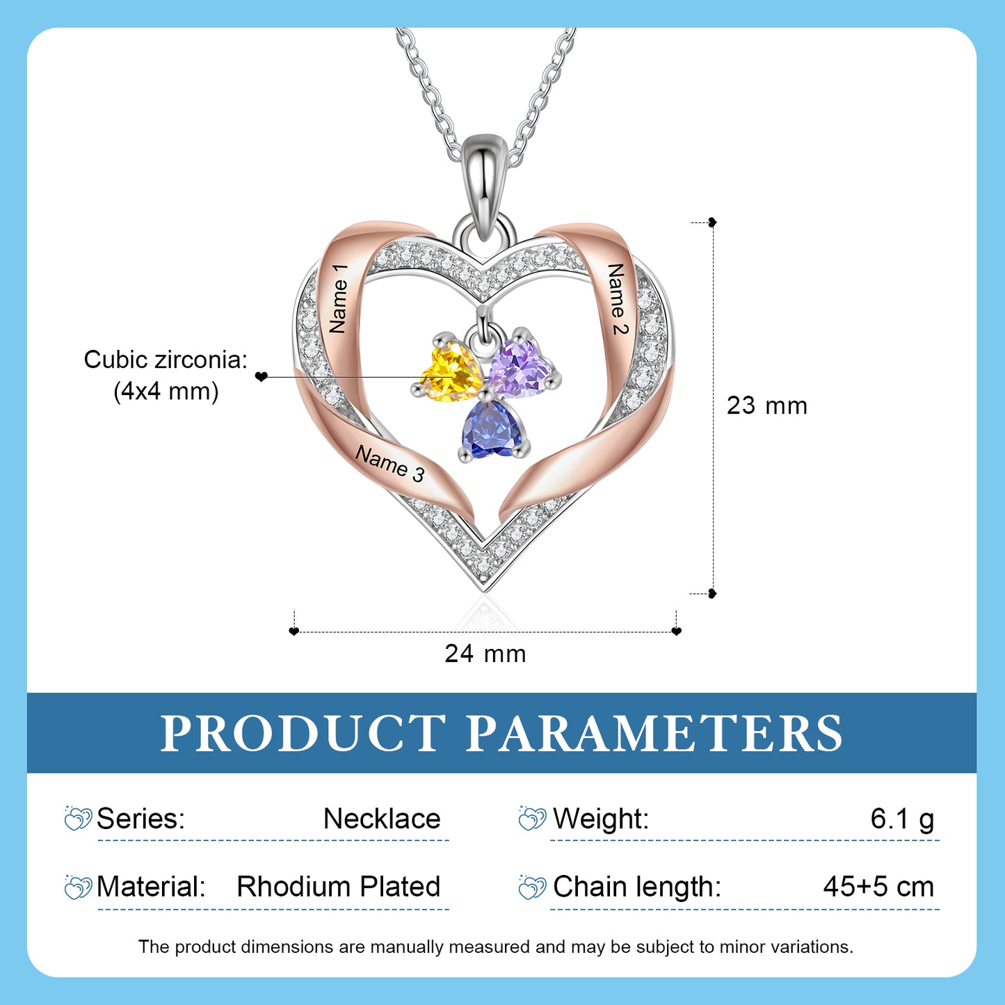 Brass Birthstone Necklace