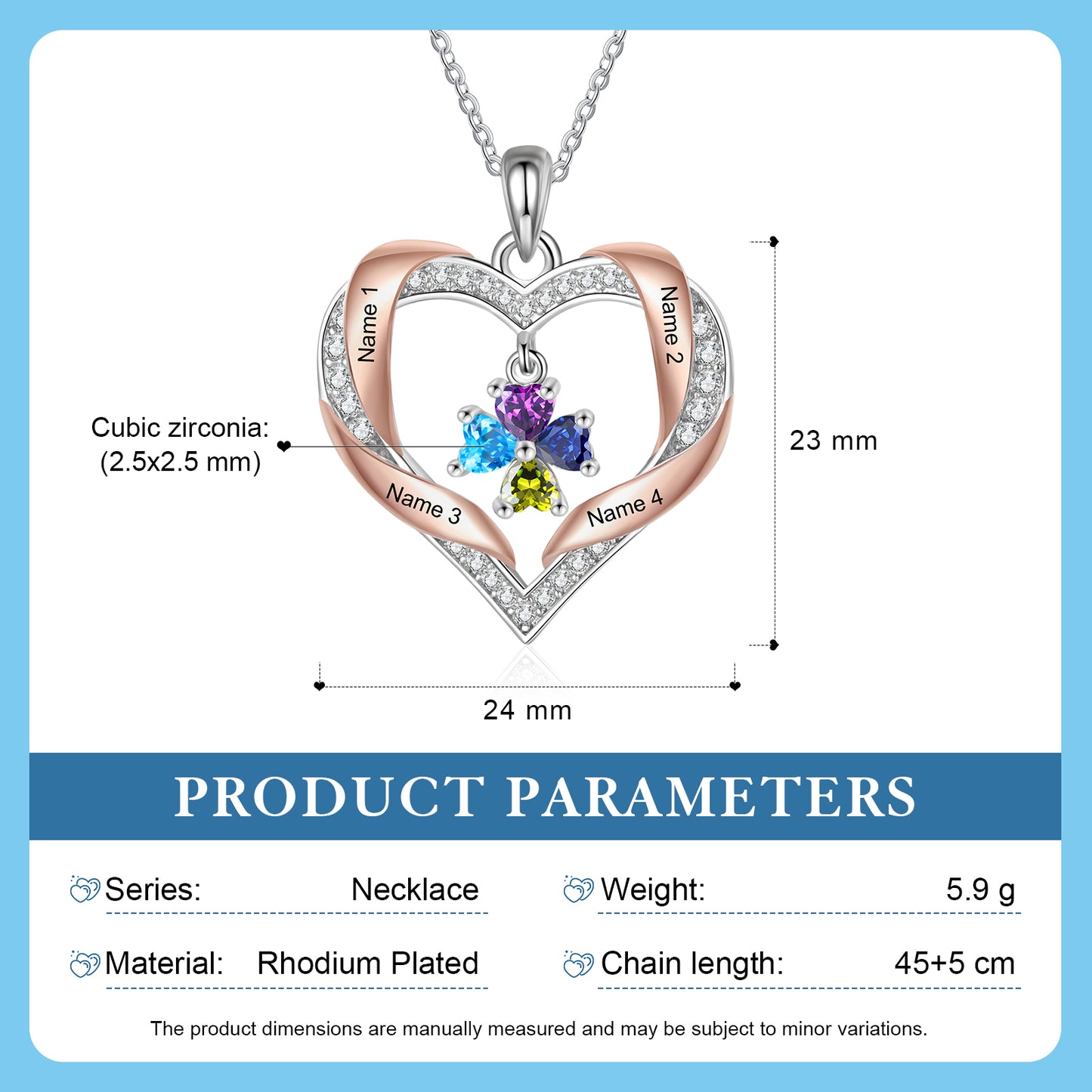 Brass Birthstone Necklace