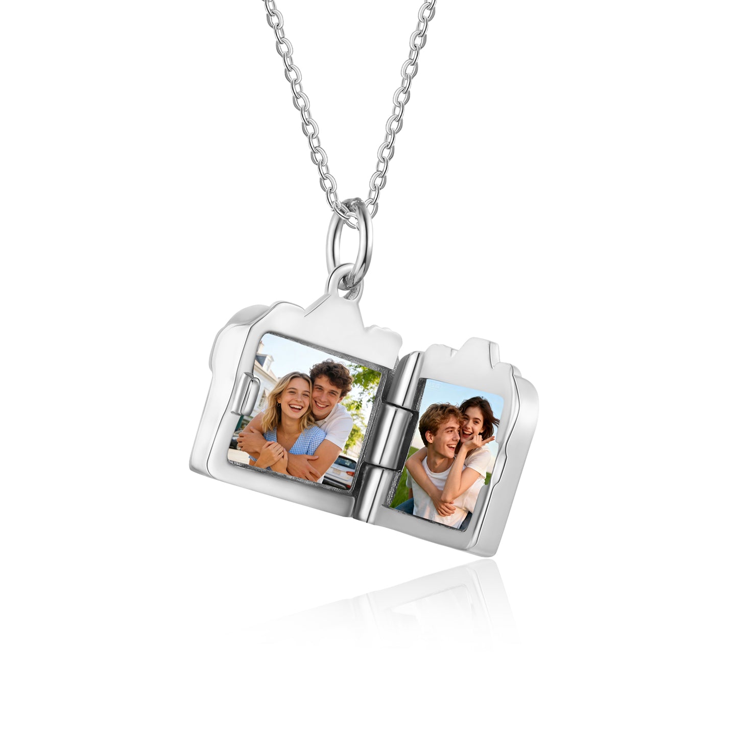 Brass Personalized birthstone & photo necklace