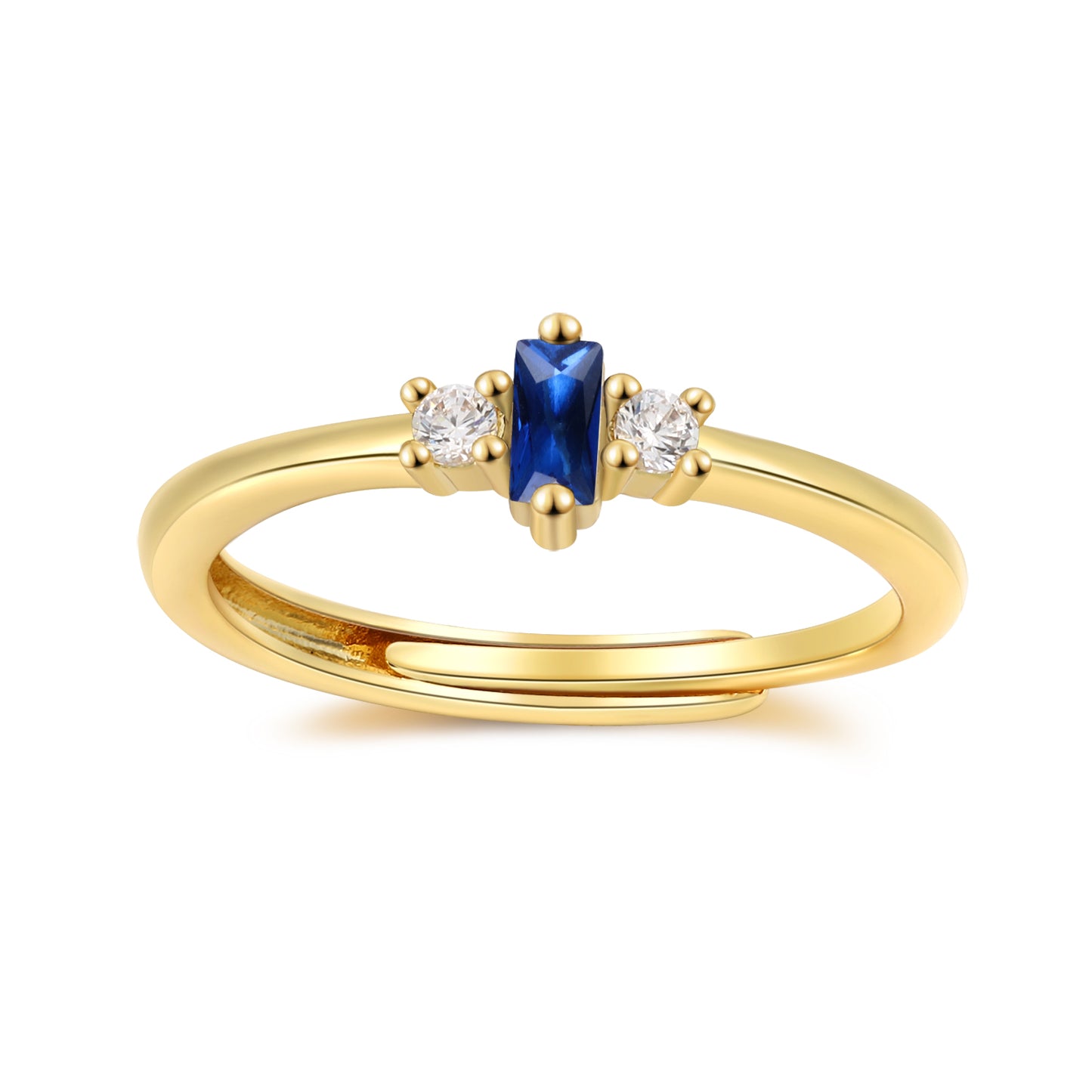 Brass personalized birthstone ring