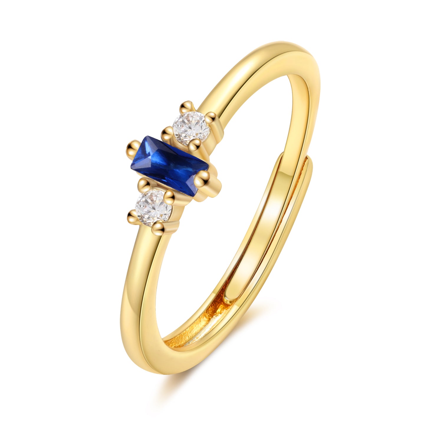 Brass personalized birthstone ring