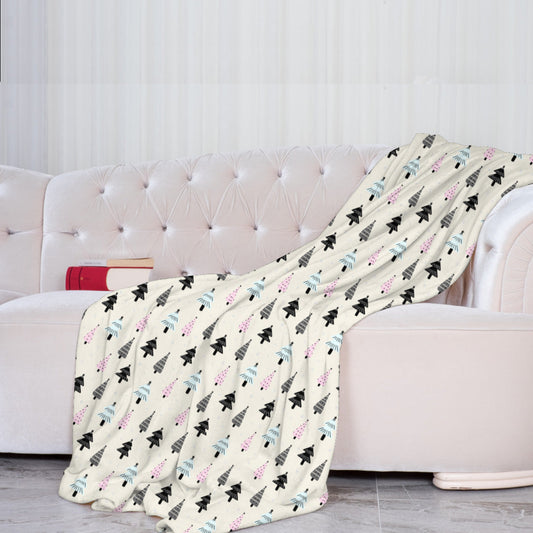 Single-Sided Printed Double-Layer Premium Blanket | 410GSM Long Pile Coral Fleece - pattern Christmas by ChristmasLoving.Shop