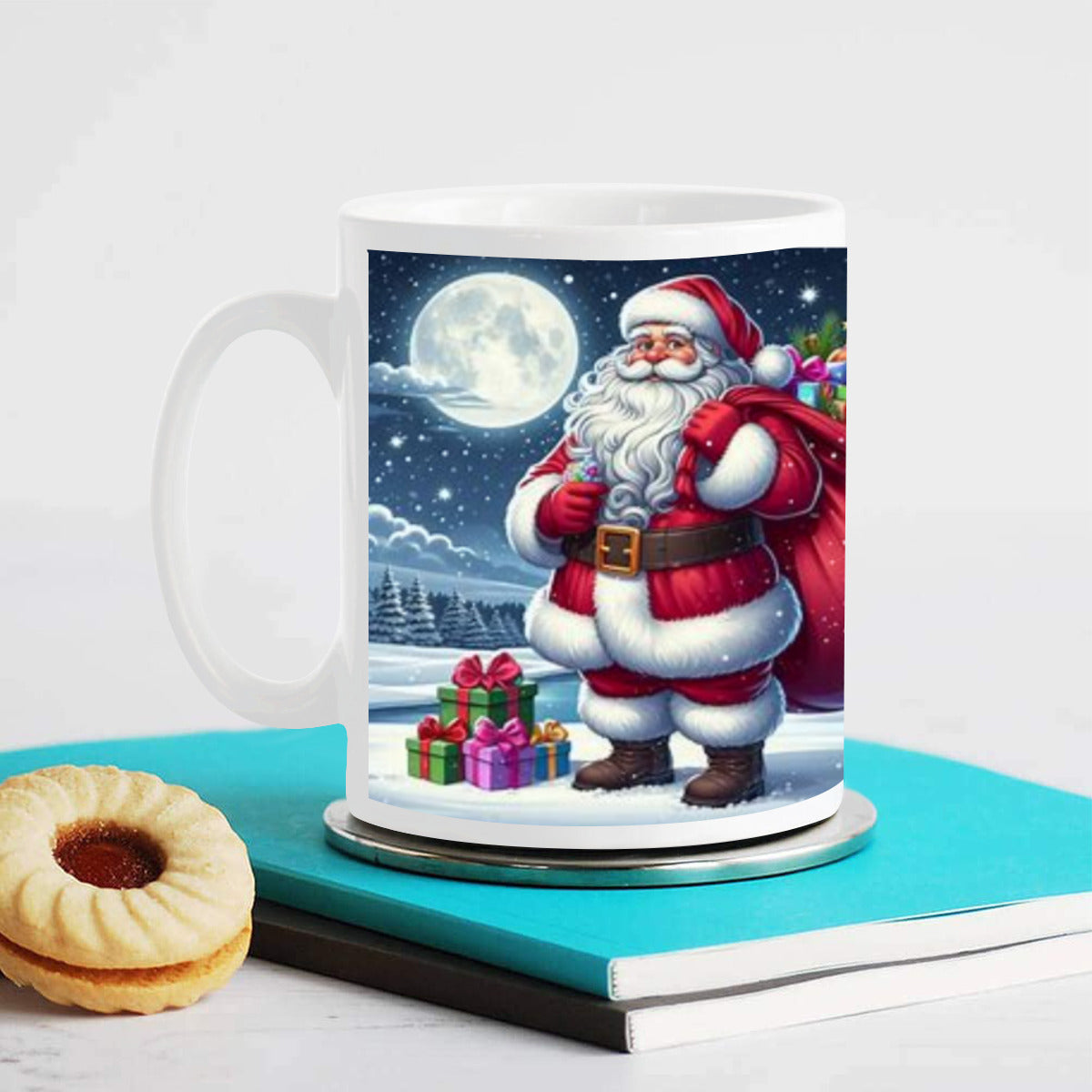High Quality Scratch Resistant Mug (325ml/11oz) | Ceramic - Santa Claus 1 by ChristmasLoving.Shop