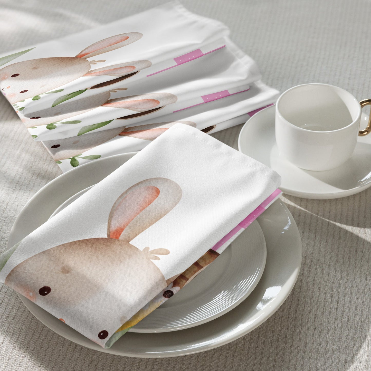 Easter Bunny Cloth napkin set - JewelryLuxeUS.Shop