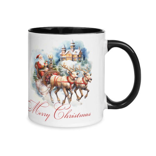 Personalized Two-Tone Mug (325ml/11oz) | Ceramic - Santa Claus is coming by My Store