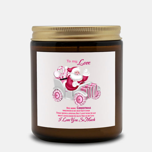 Candle Amber Jar 9oz To my Love One more Christmas together, I love You so much, Gift for Her, Gift for Him, Christmas gift by My Store