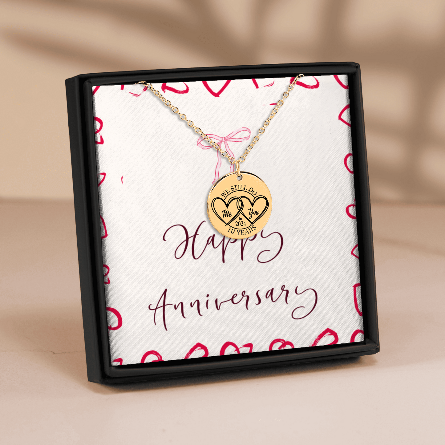 10th Anniversary Coin Pendant Necklace OwnPrint