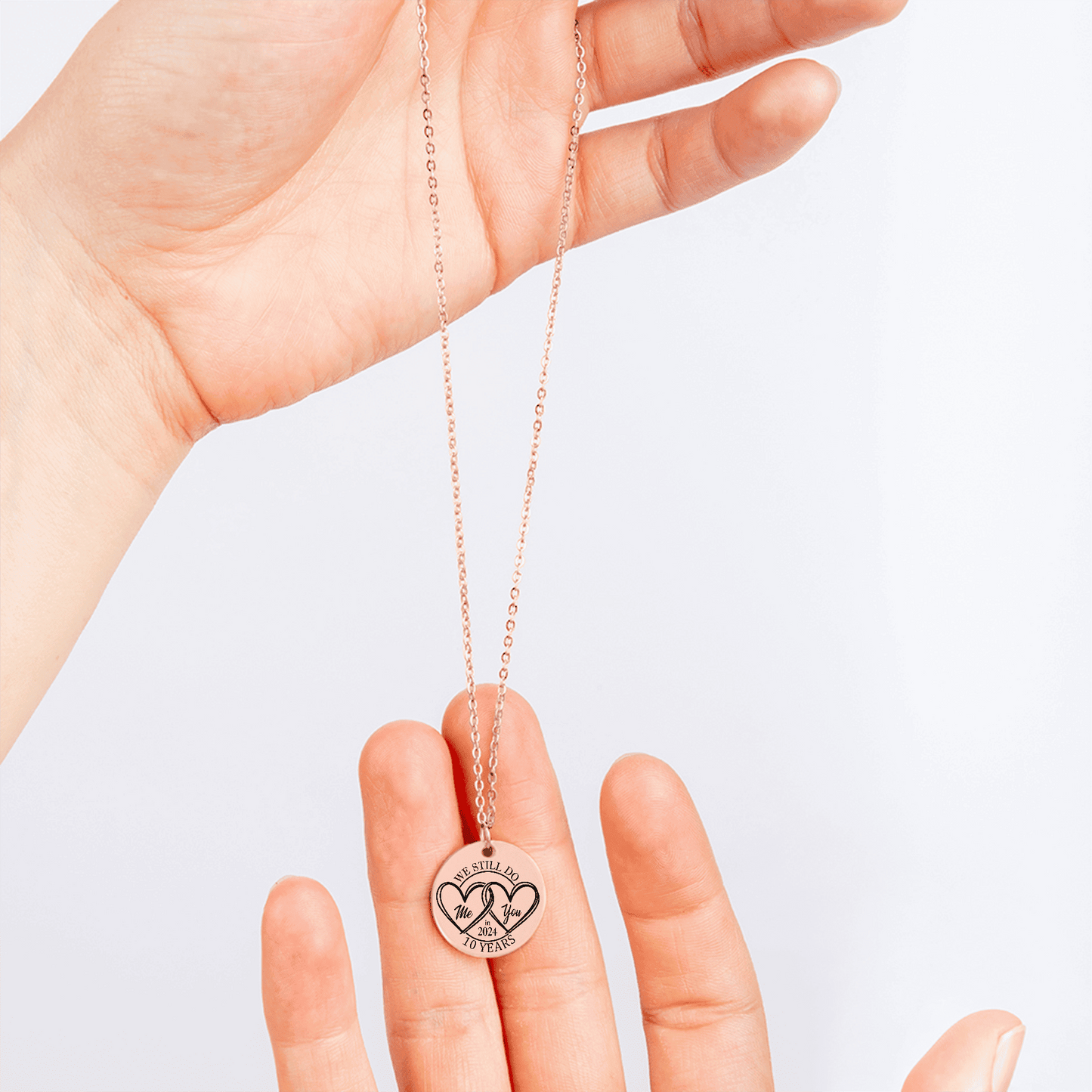 10th Anniversary Coin Pendant Necklace OwnPrint