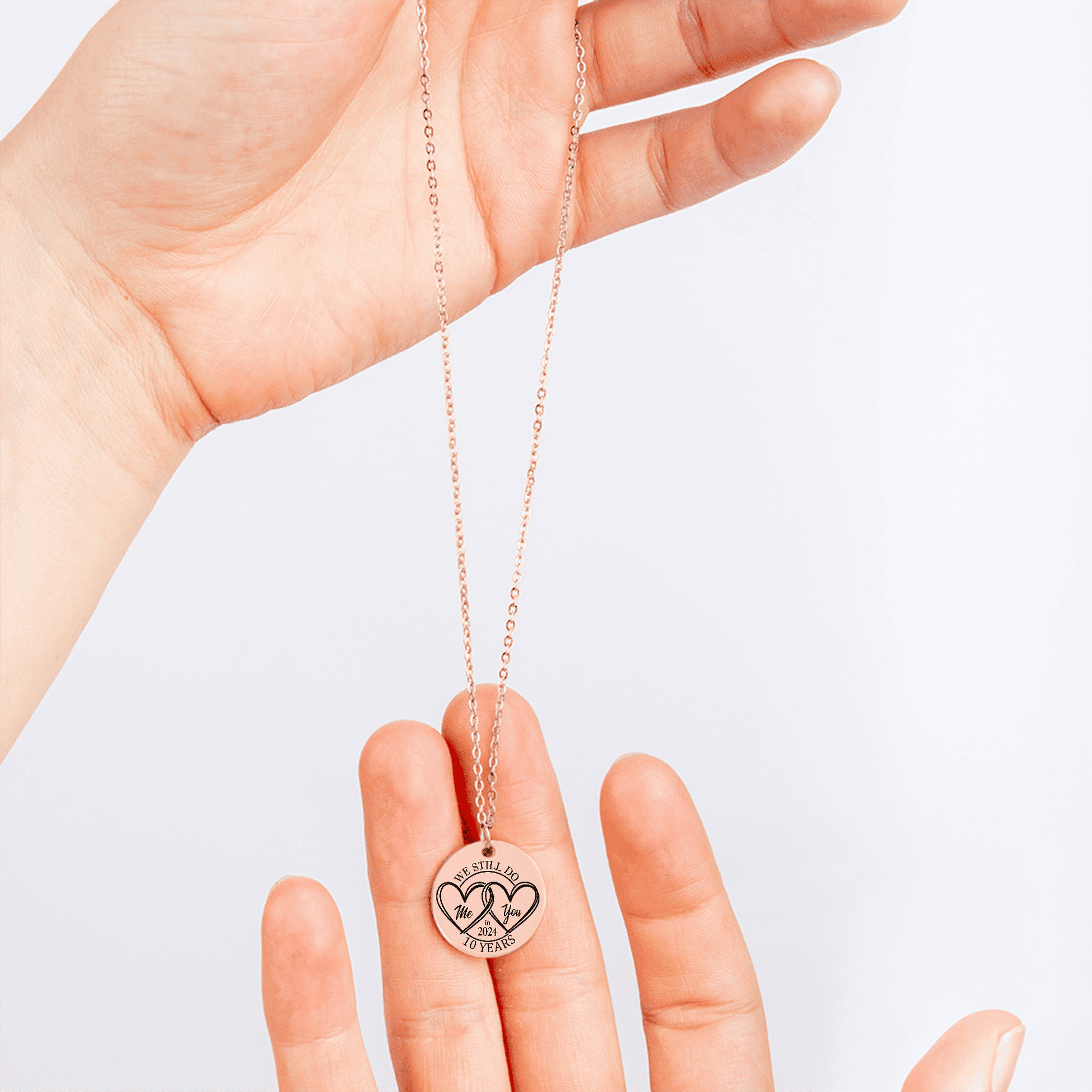 10th Anniversary Coin Pendant Necklace OwnPrint