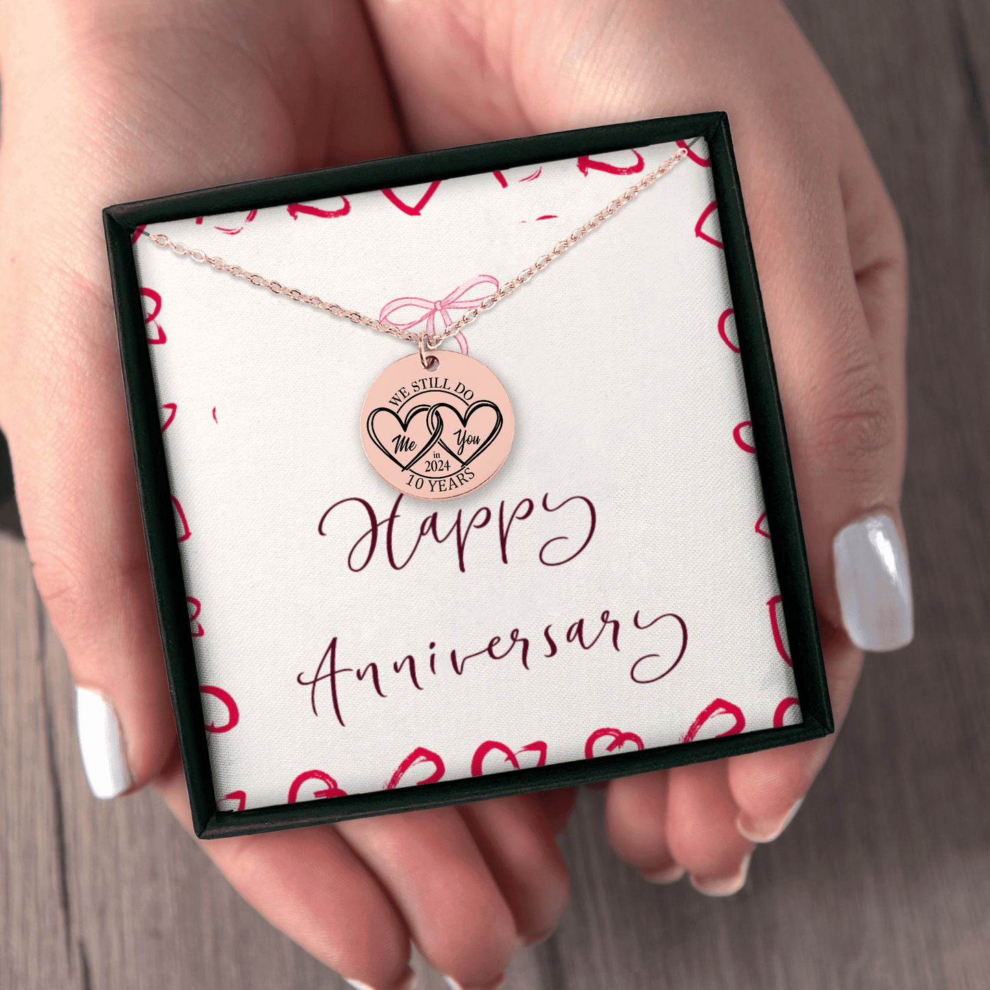 10th Anniversary Coin Pendant Necklace OwnPrint