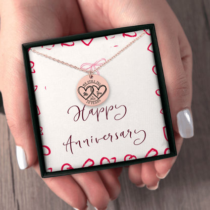 10th Anniversary Coin Pendant Necklace OwnPrint