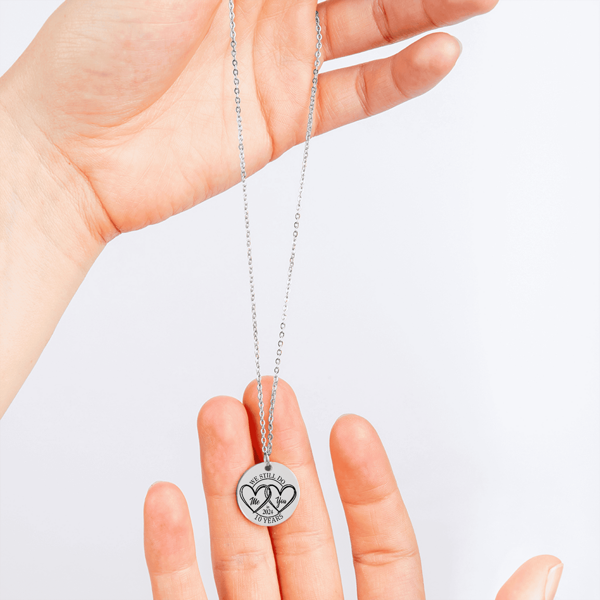 10th Anniversary Coin Pendant Necklace OwnPrint
