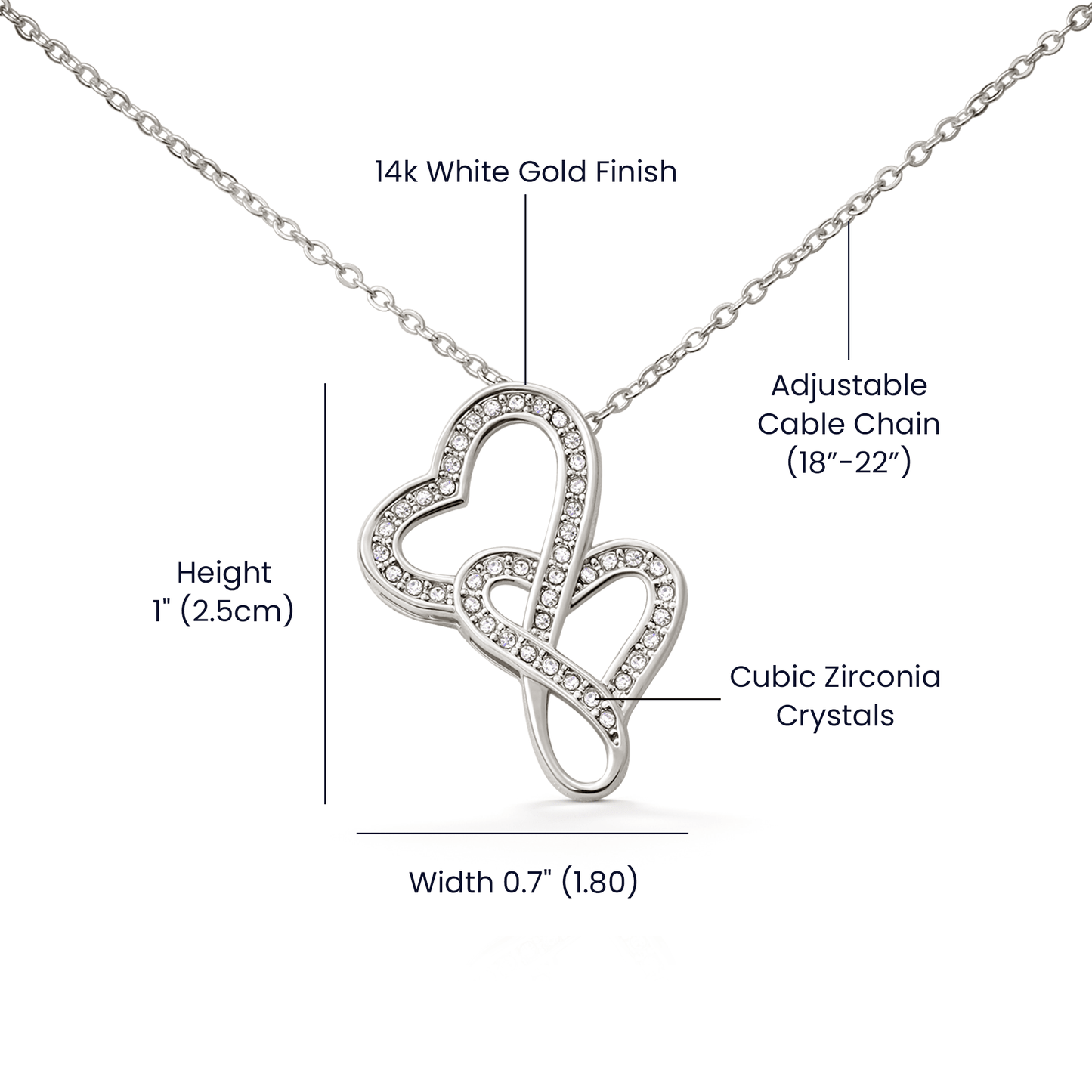 Heart - to - Heart Pendant Necklace - JewelryLuxeUS.Shop