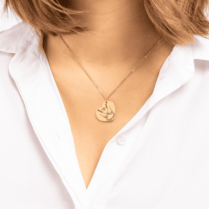 Our First Christmas Together – Personalized Heart Necklace by OwnPrint