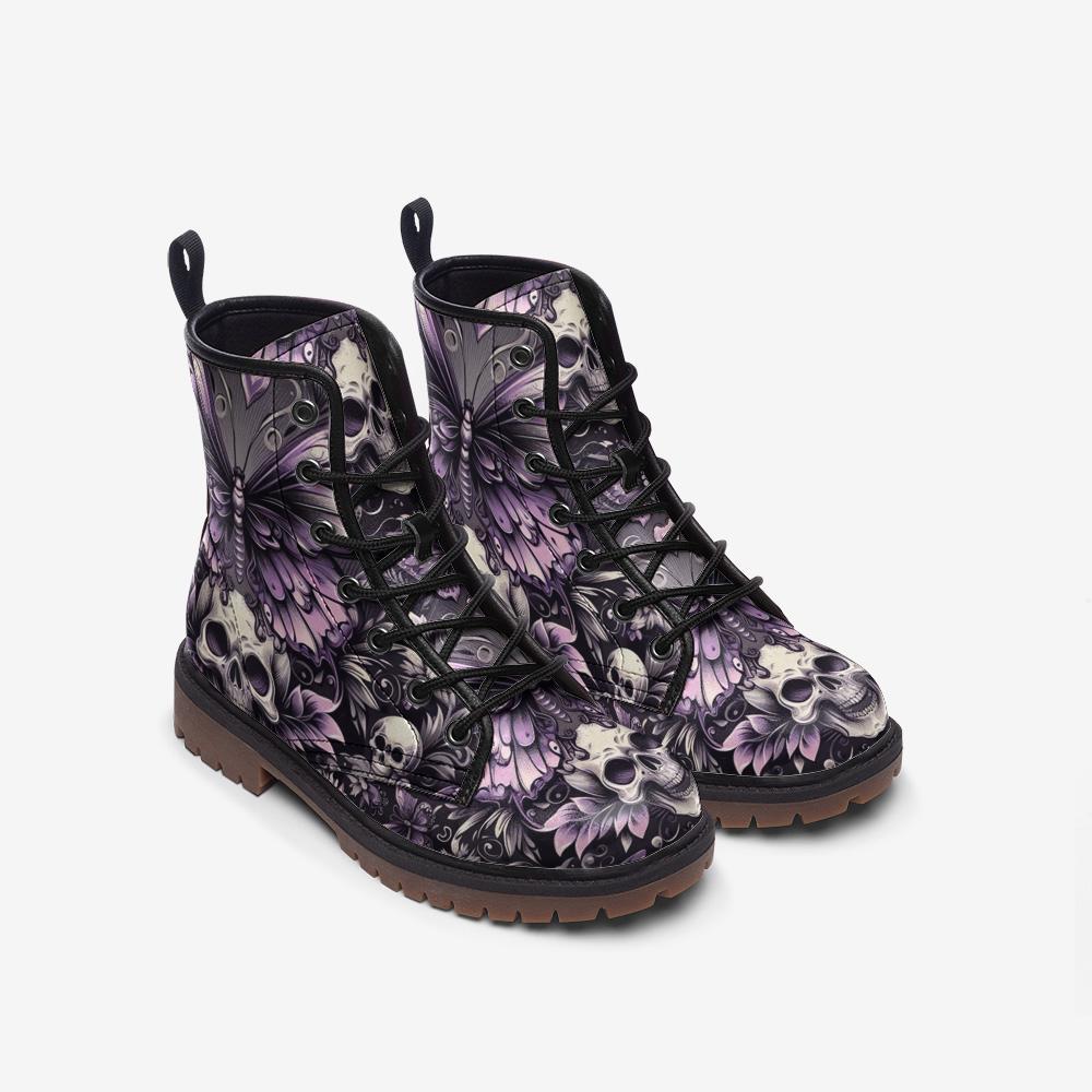 Rose & Skull Lightweight Boots violet