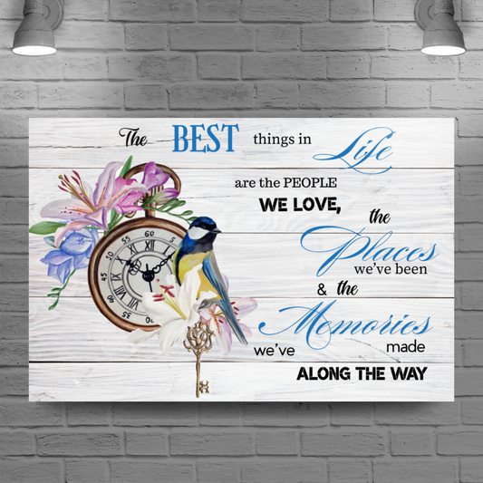 Canvas Wall Art The best Things in Life by superfastpod