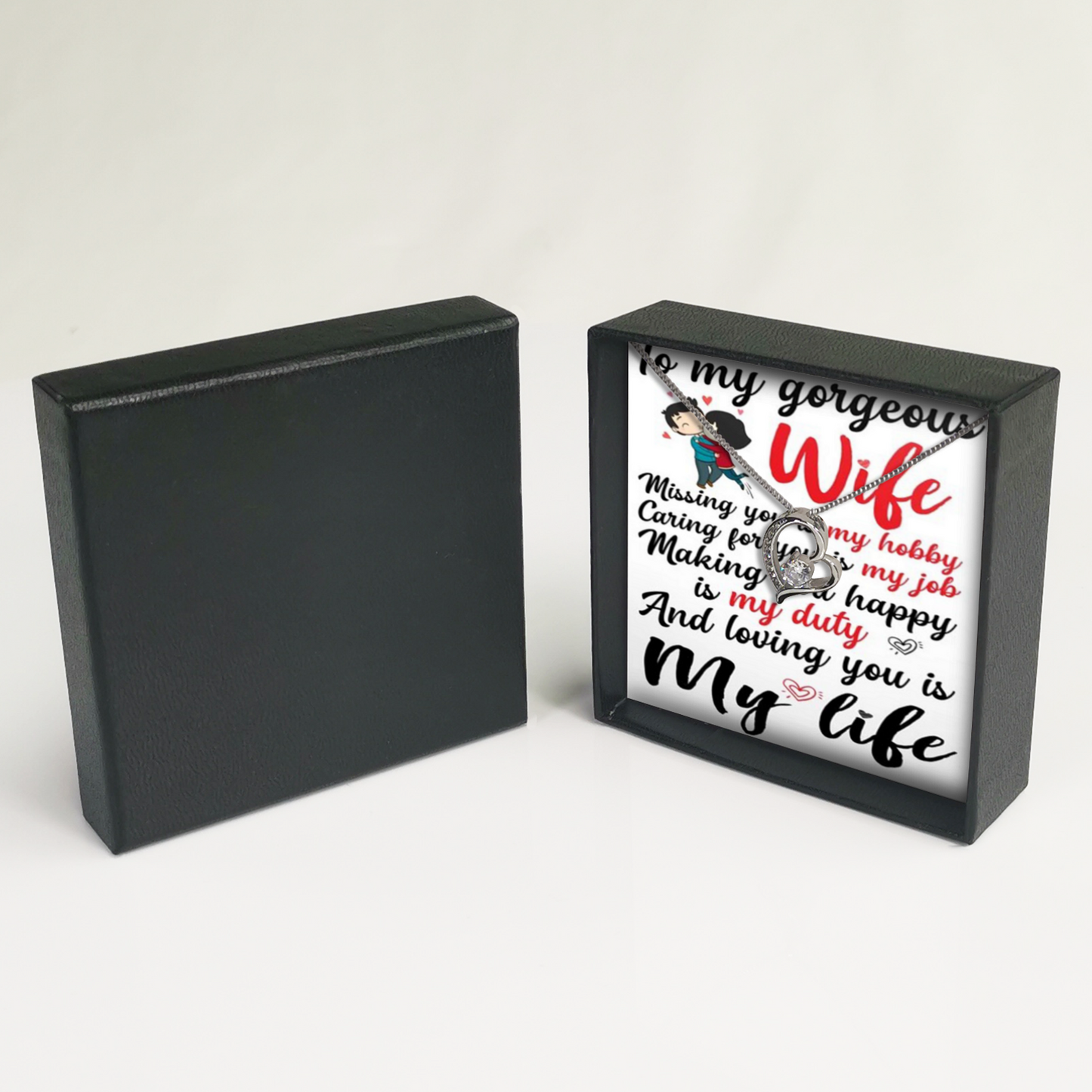 To My Wife – Elegant Necklace Gift for Her – Anniversary or Birthday by MyPrintStreet