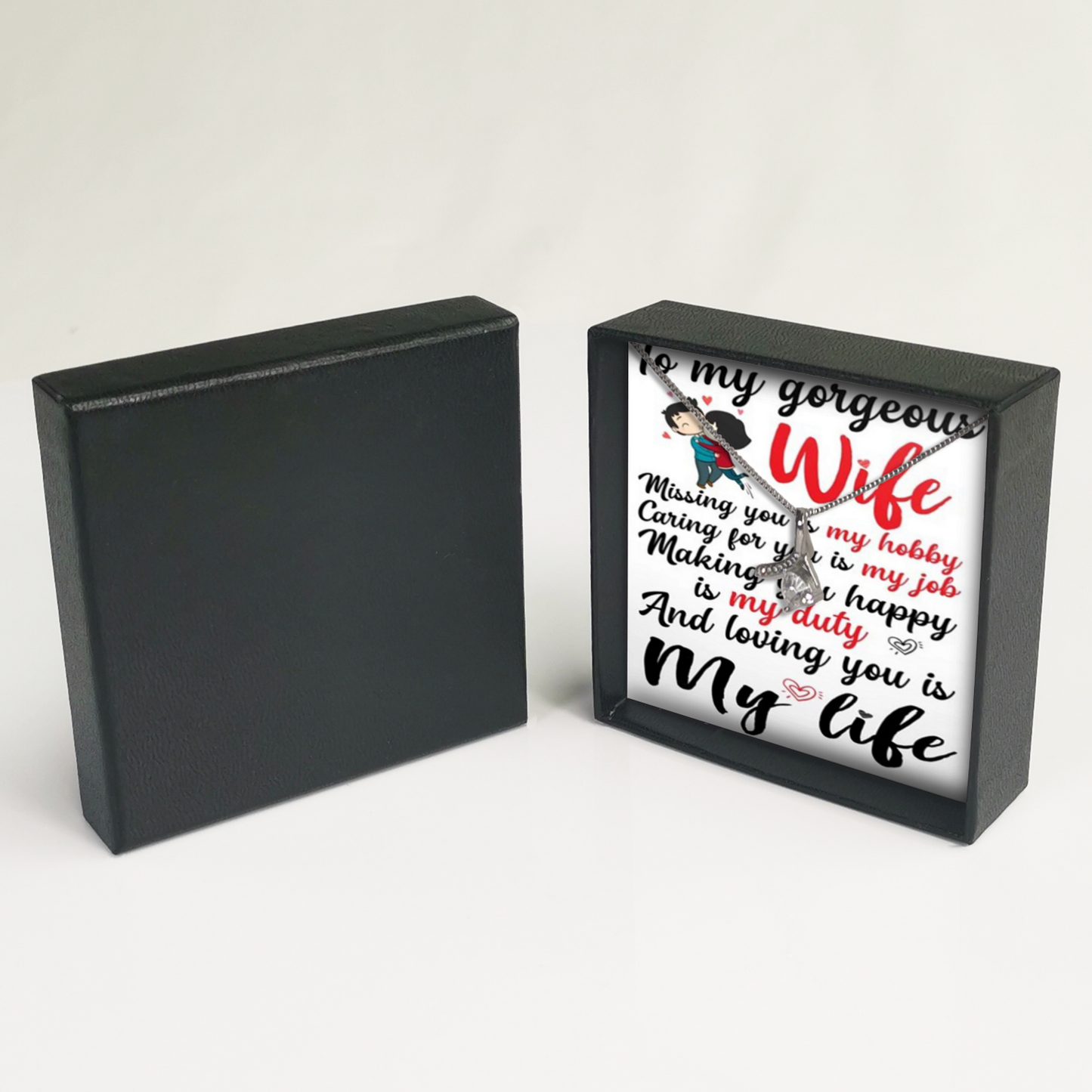 To My Wife – Elegant Necklace Gift for Her – Anniversary or Birthday by MyPrintStreet