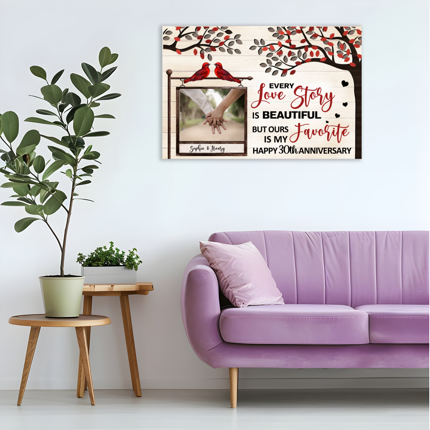 Romantic Canvas Wall Art – Stretched Love Decor for Home, Wedding, or Anniversary Gift by superfastpod