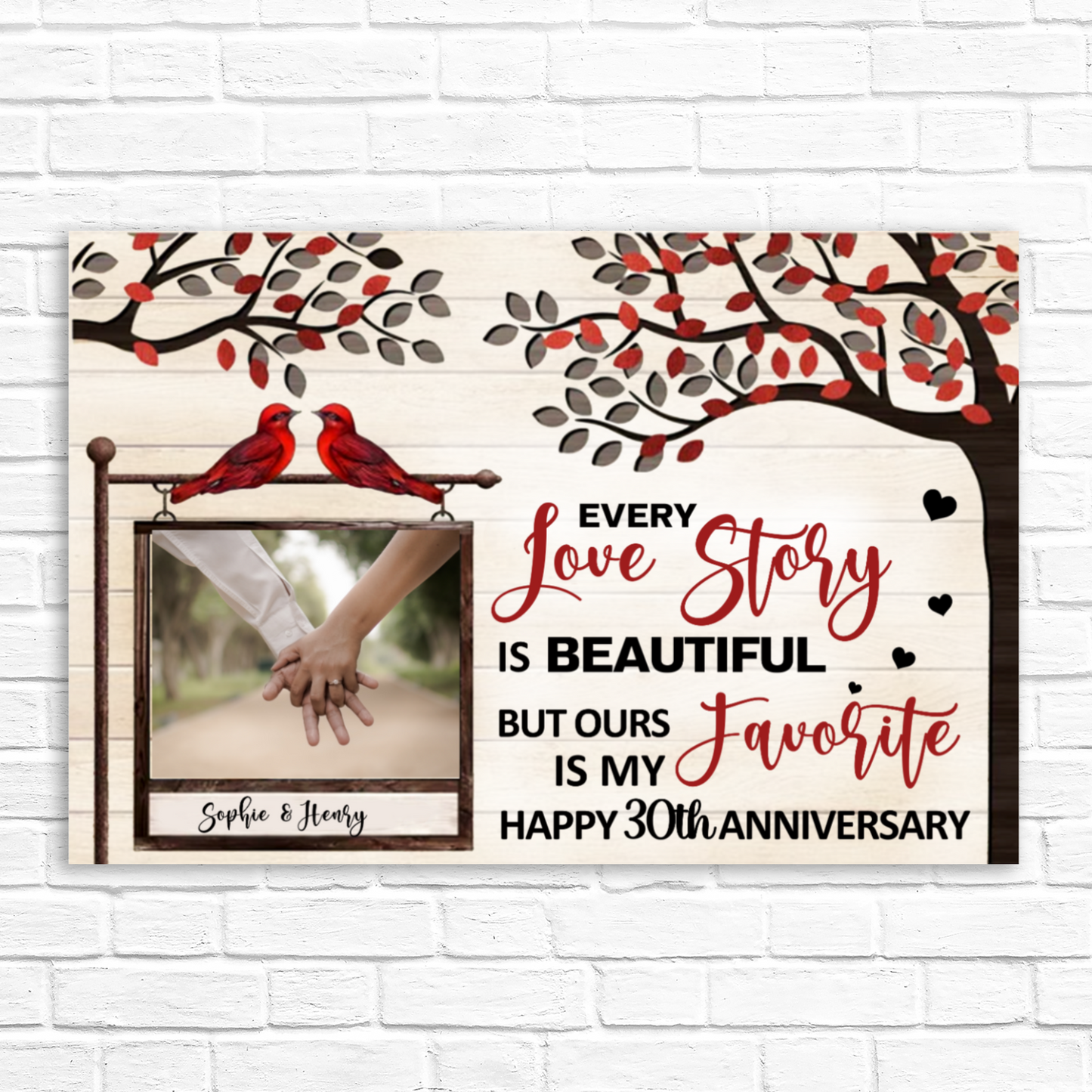 Romantic Canvas Wall Art – Stretched Love Decor for Home, Wedding, or Anniversary Gift by superfastpod
