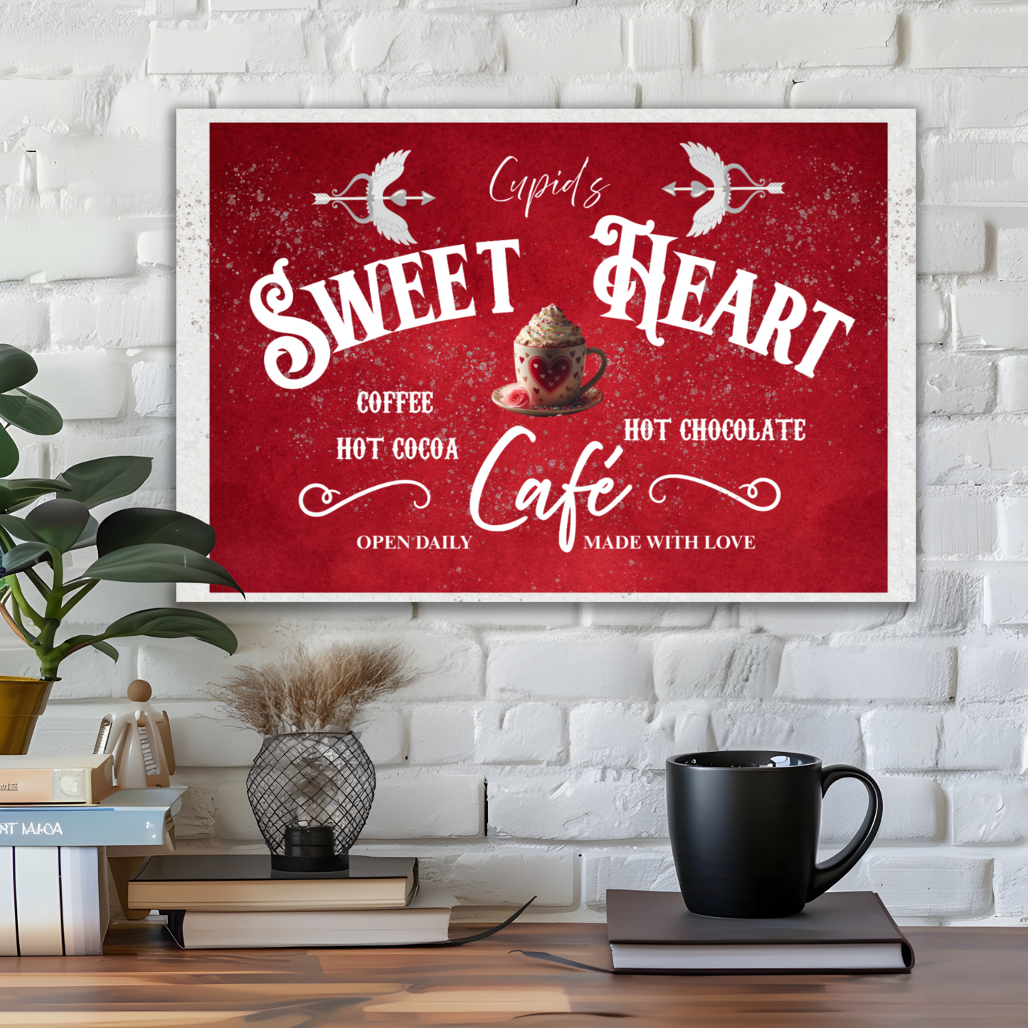 Sweet Heart Cafe Valentine's Day Wall Art