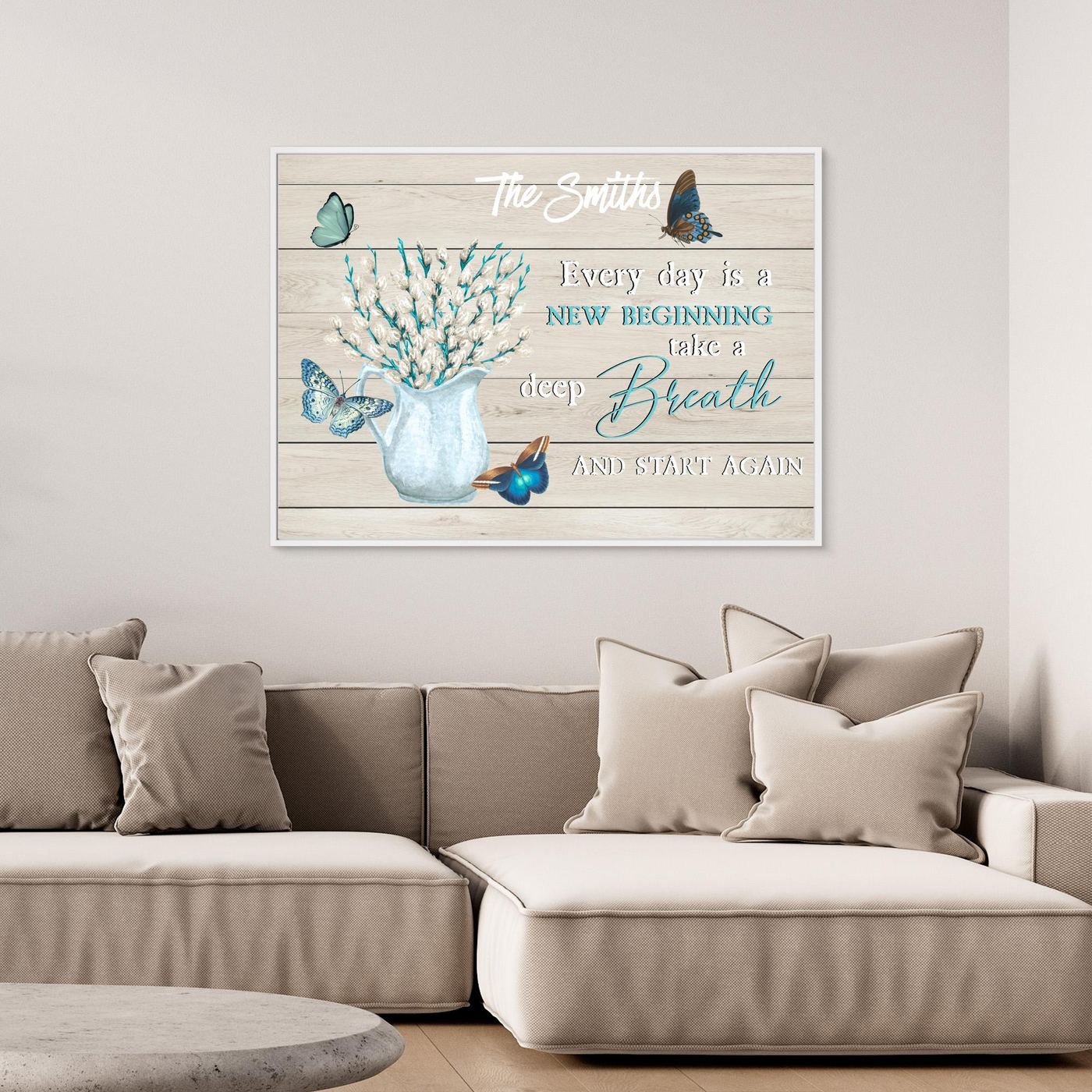 Inspirational Wall Art Canvas Every day is a new beginning