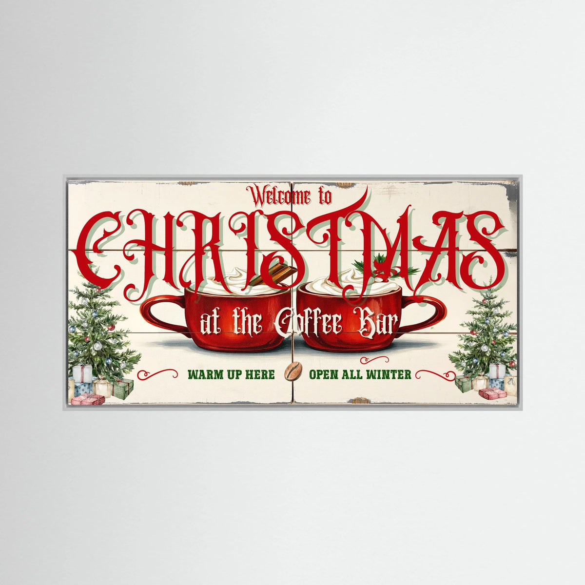 Welcome to Christmas Wall Art Canvas, Christmas Wall Decor, Festive Holiday Canvas Print, Christmas Home Decor, Seasonal Wall Art