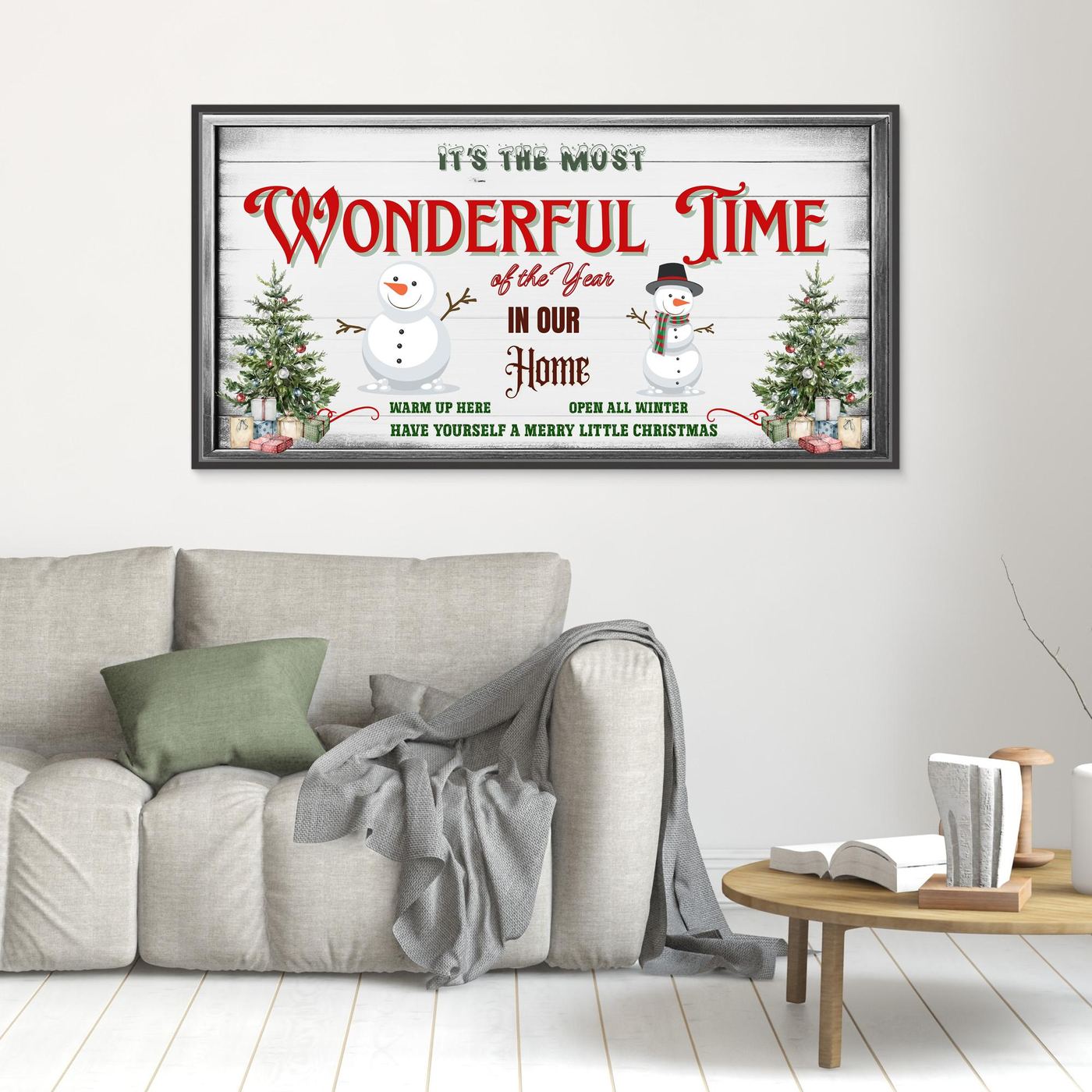 Christmas Canvas wall art It's the most wonderful time of the year