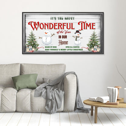 Christmas Canvas wall art It's the most wonderful time of the year