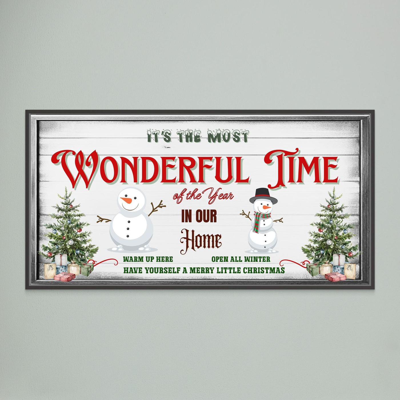 Christmas Canvas wall art It's the most wonderful time of the year