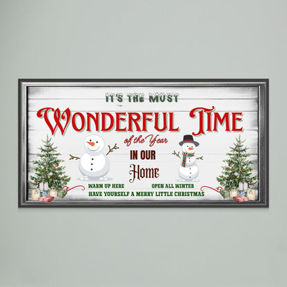 Christmas Canvas wall art It's the most wonderful time of the year