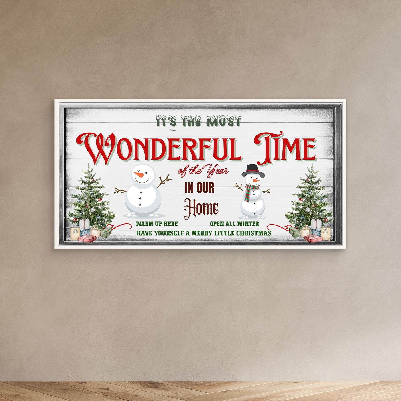 Christmas Canvas wall art It's the most wonderful time of the year