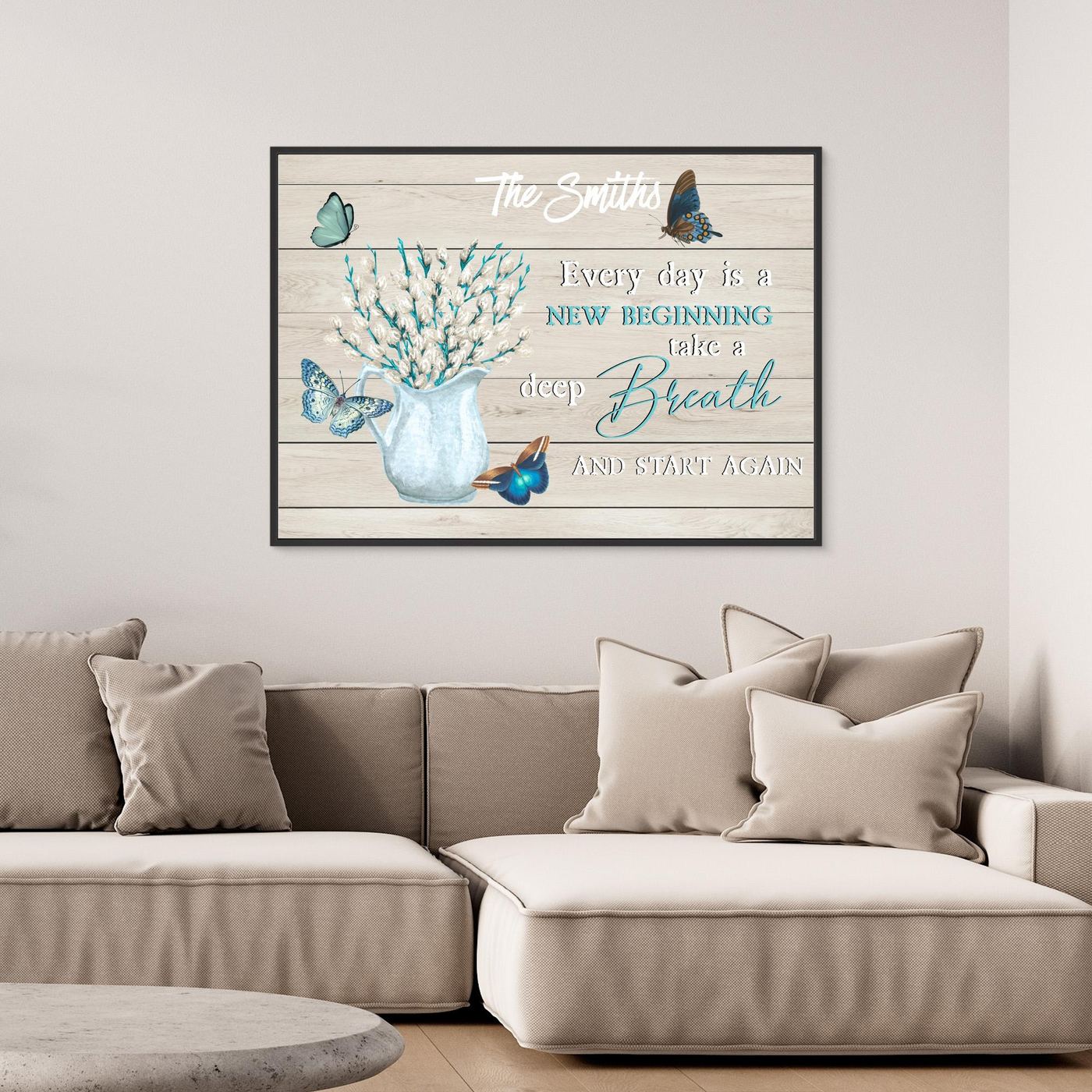 Inspirational Wall Art Canvas Every day is a new beginning