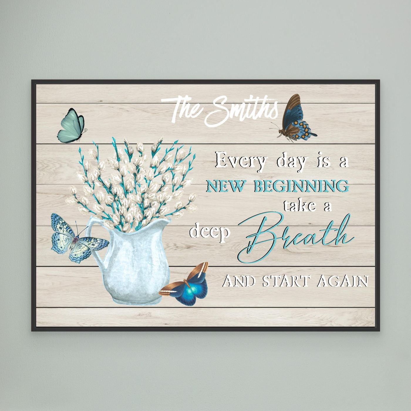 Inspirational Wall Art Canvas Every day is a new beginning