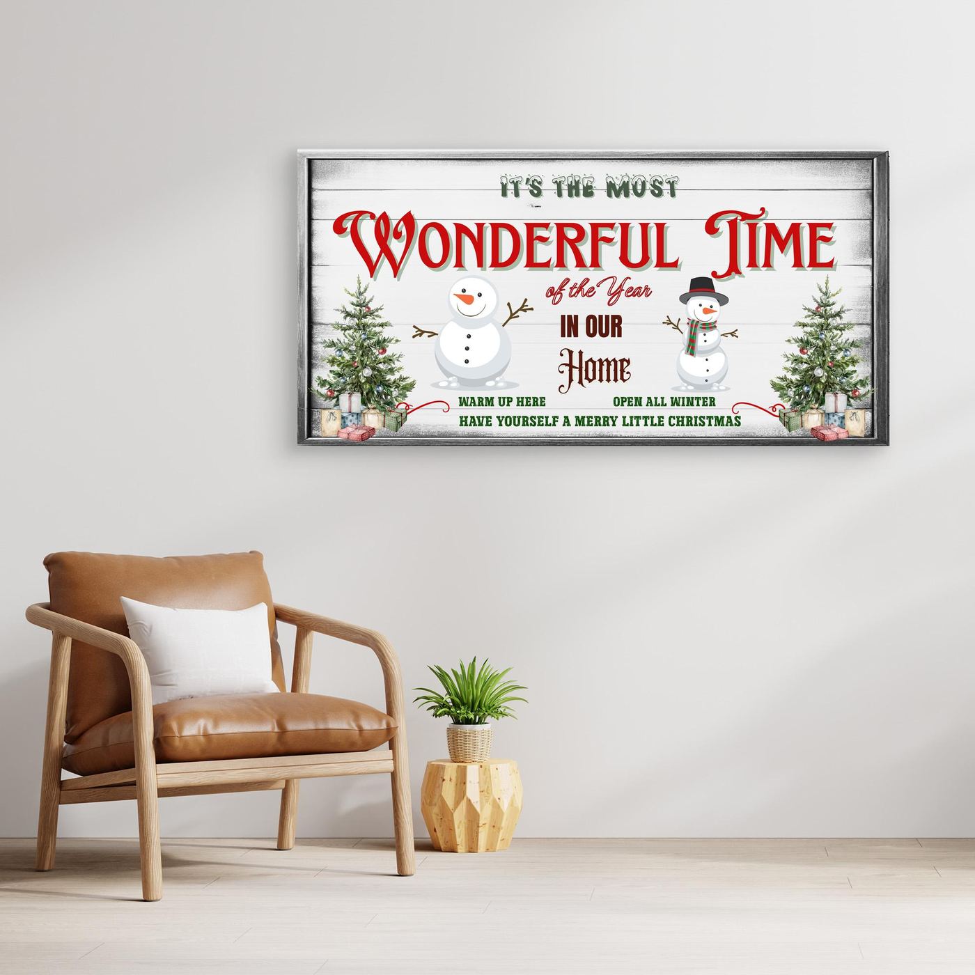 Christmas Canvas wall art It's the most wonderful time of the year