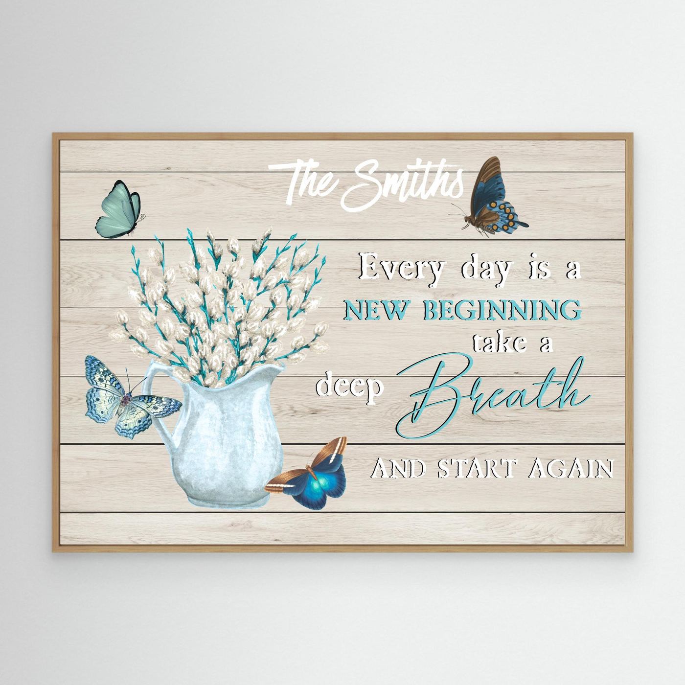 Inspirational Wall Art Canvas Every day is a new beginning