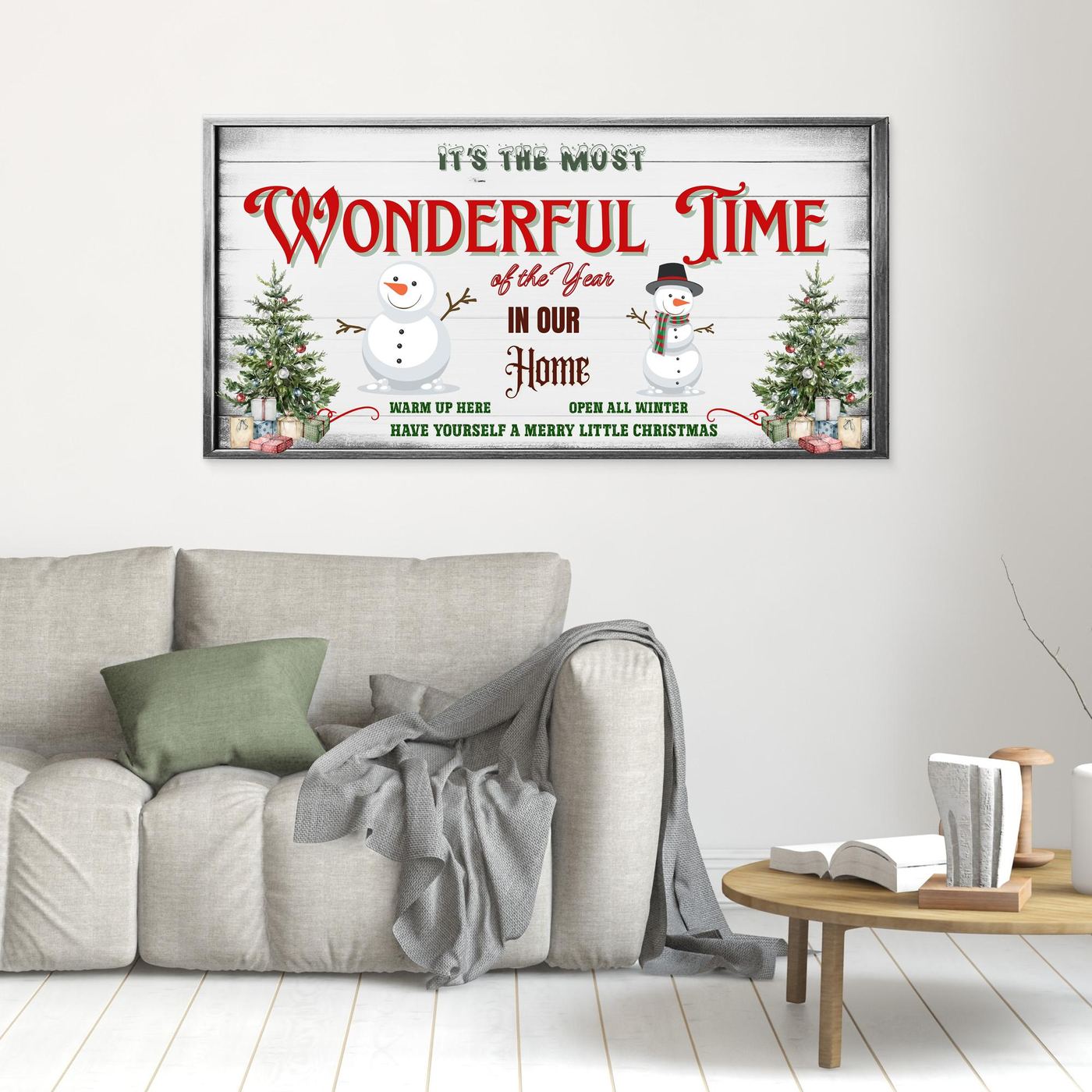 Christmas Canvas wall art It's the most wonderful time of the year