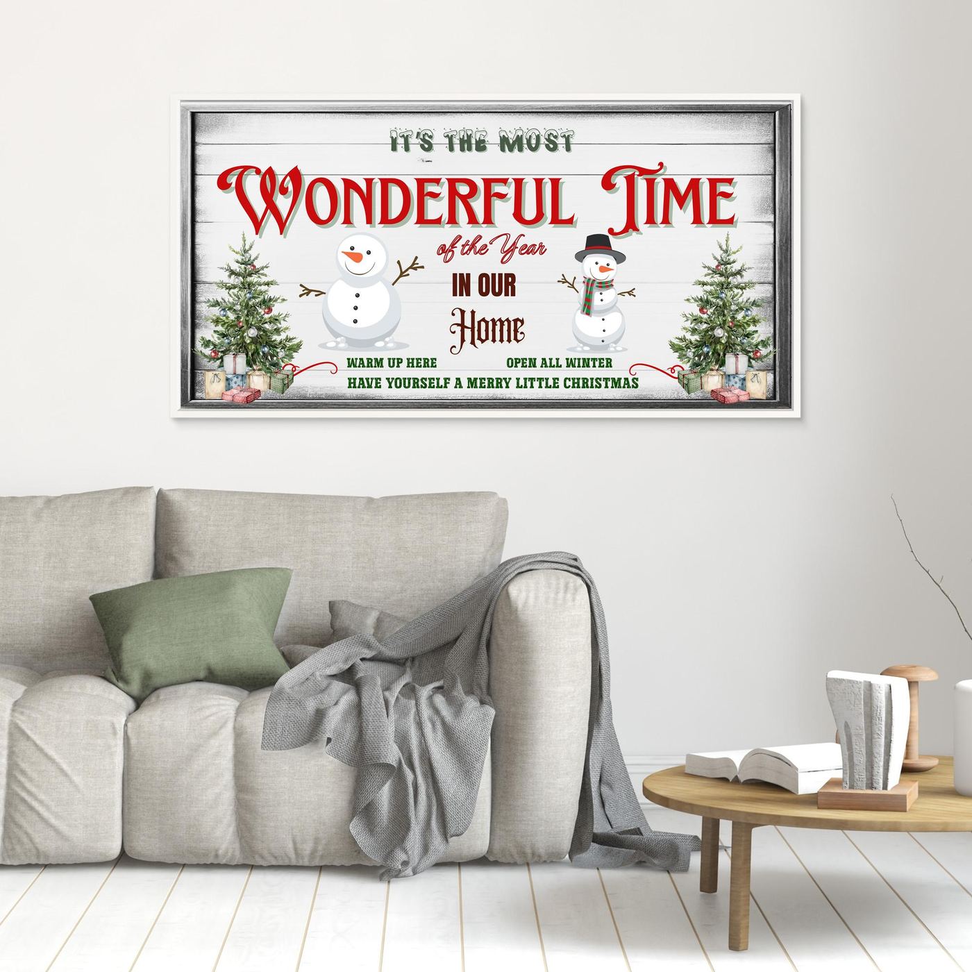 Christmas Canvas wall art It's the most wonderful time of the year
