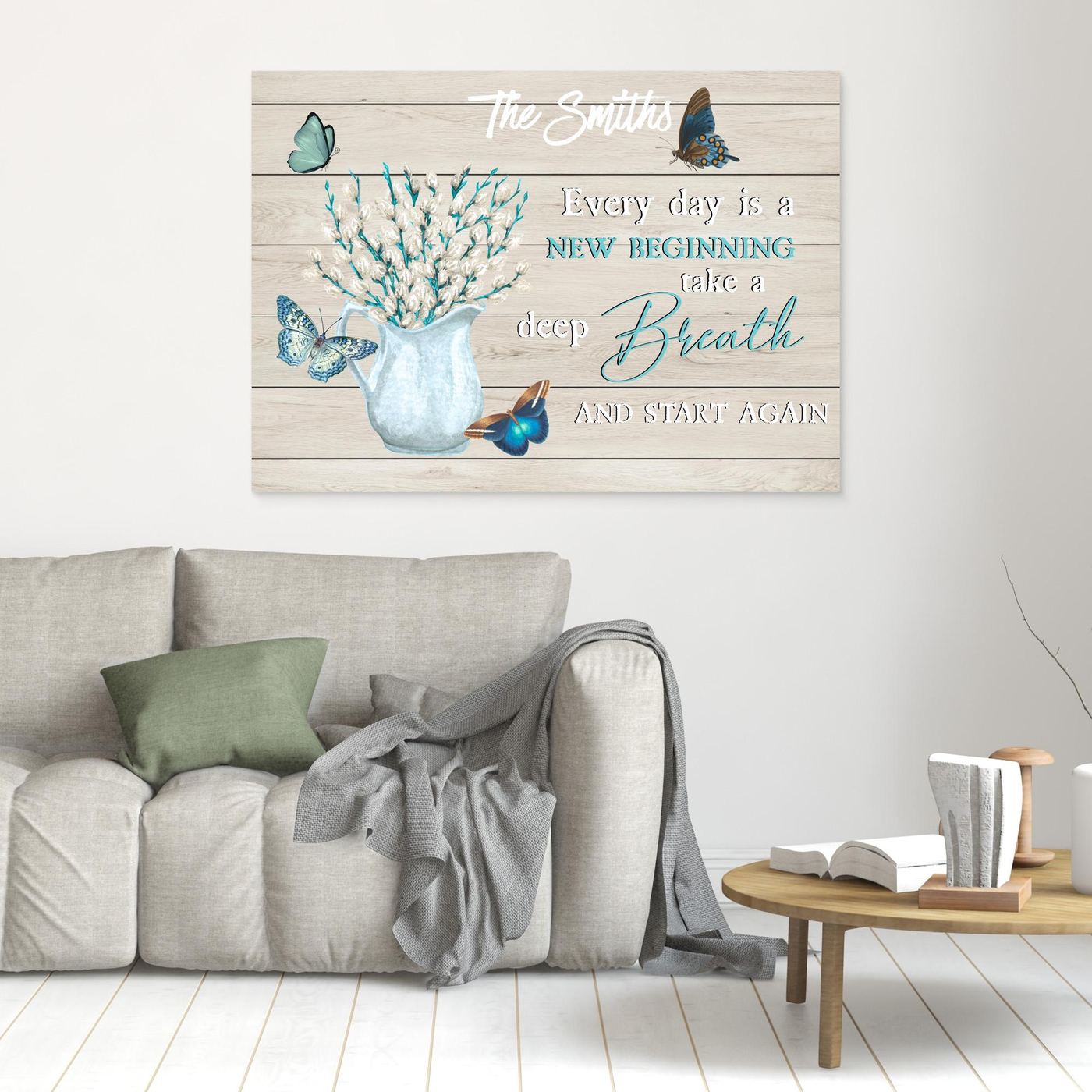 Inspirational Wall Art Canvas Every day is a new beginning