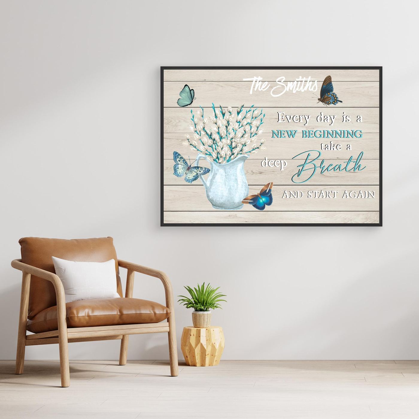 Inspirational Wall Art Canvas Every day is a new beginning