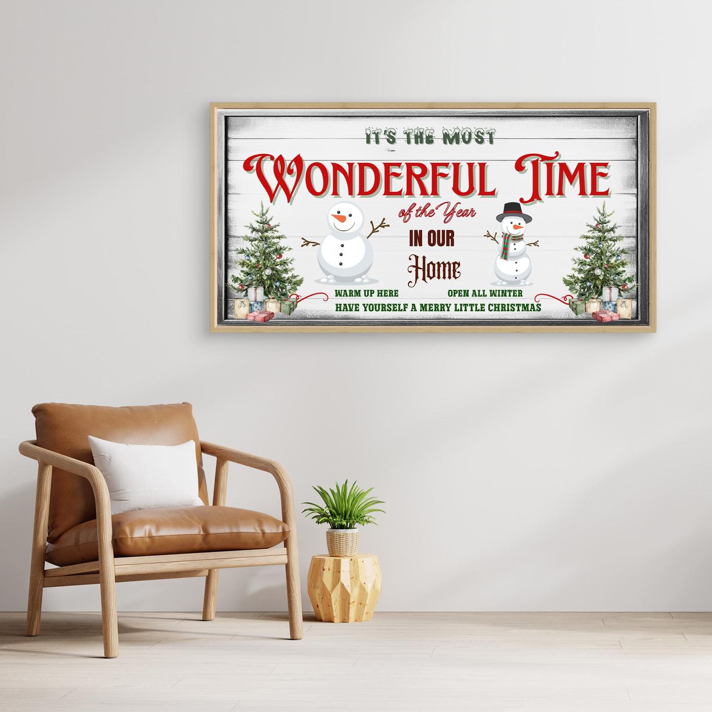Christmas Canvas wall art It's the most wonderful time of the year