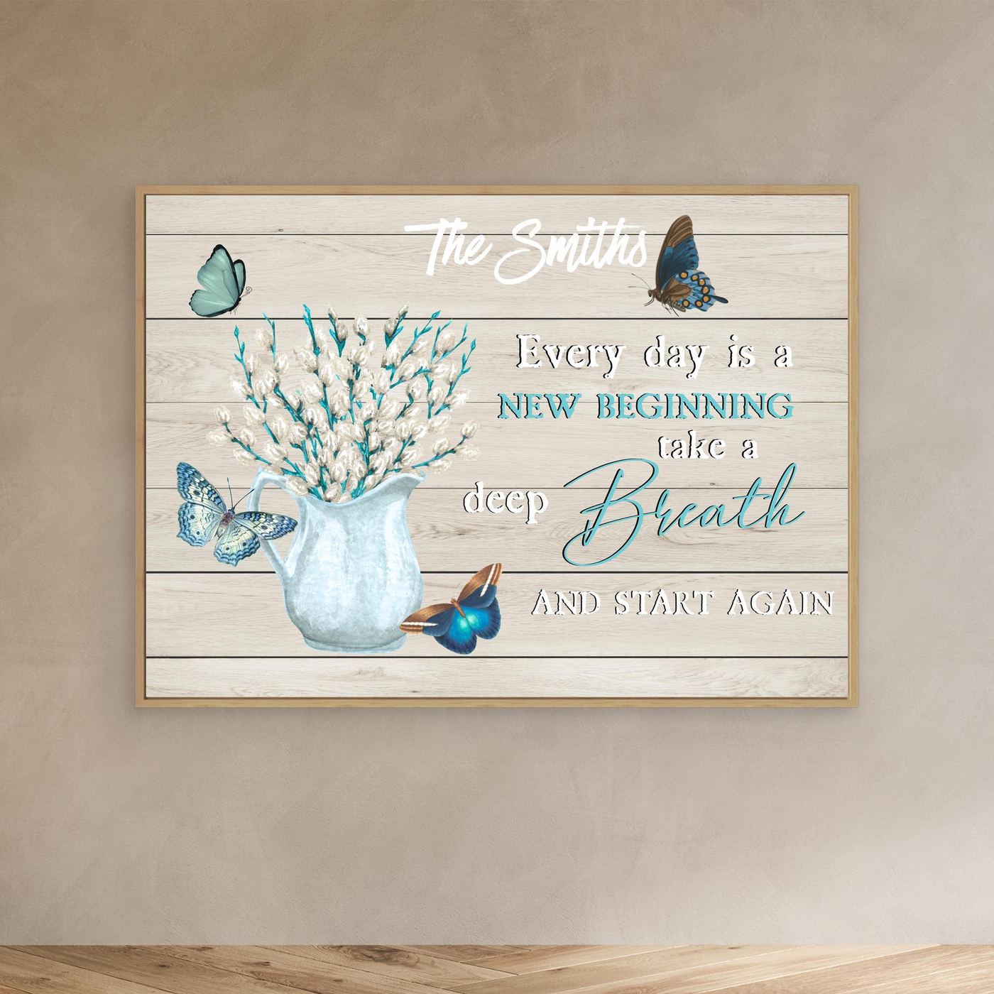 Inspirational Wall Art Canvas Every day is a new beginning